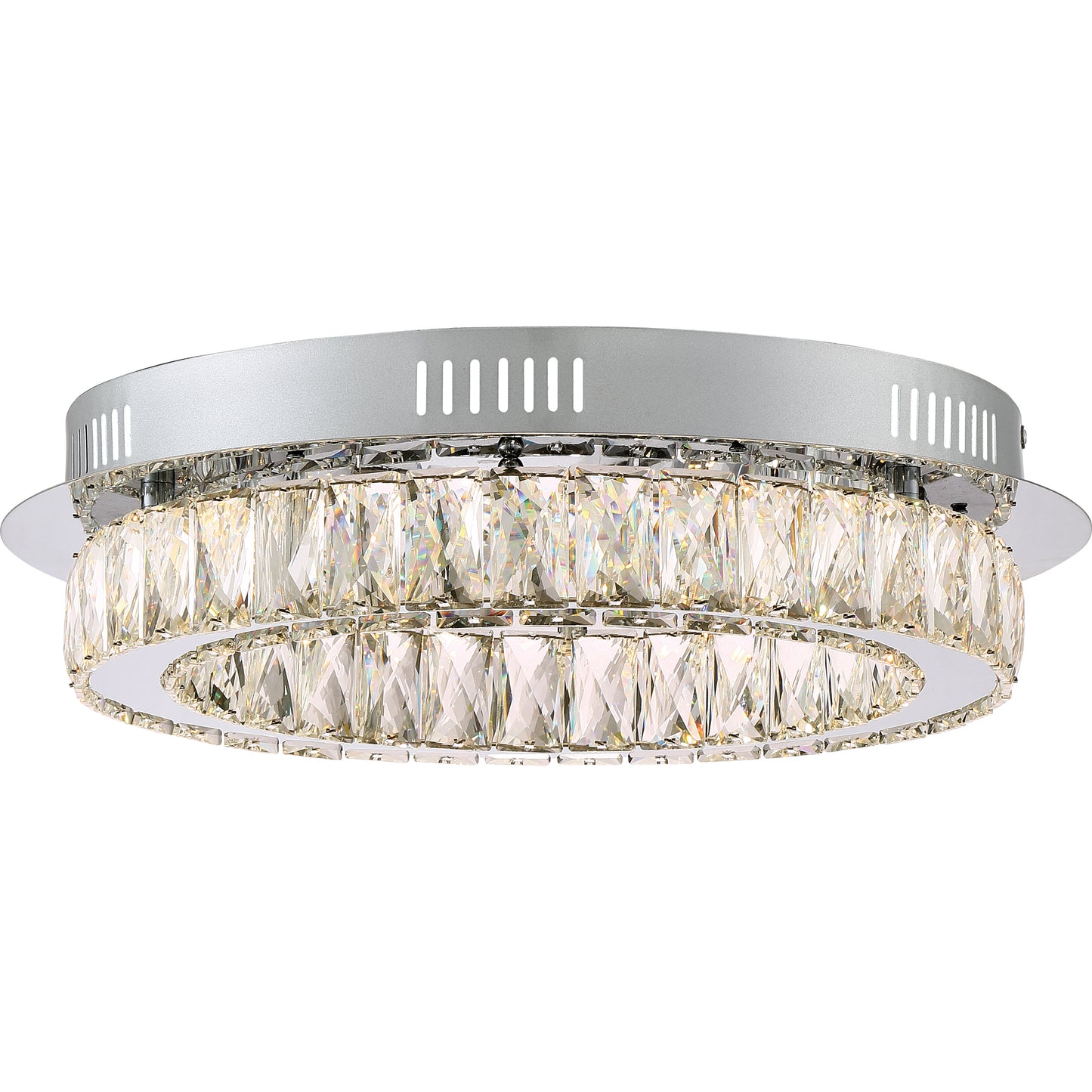 Quoizel Platinum Embrace 1 Light Flush Mount, Polished Chrome