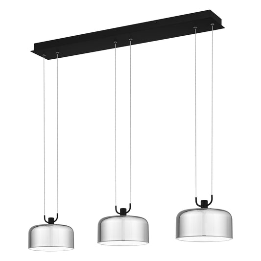 Quoizel Gabriel 8" Chandelier, Matte Black/Metal Shade - PCGAB335MBK