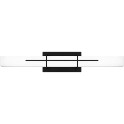 Quoizel Giselle Small Bath Light, Matte Black/Opal Etched - PCGI8523MBK