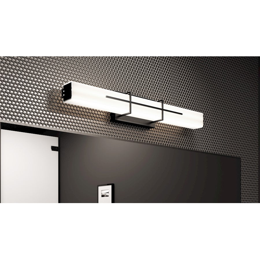 Giselle Bathroom Vanity Light, Matte Black