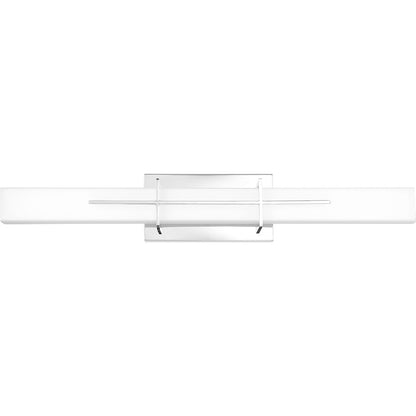 Quoizel Gemini 28.25" LED Light Bath, Aged Brass/Opal Etched - PCGI8528AB