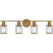Quoizel Isla 4 Light Bath Light, Brass/Clear Beveled Crystal - PCILA8629WS