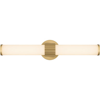 Quoizel Kaye 22" Bath Light, Aged Brass/Clear Etched - PCKAY8522AB