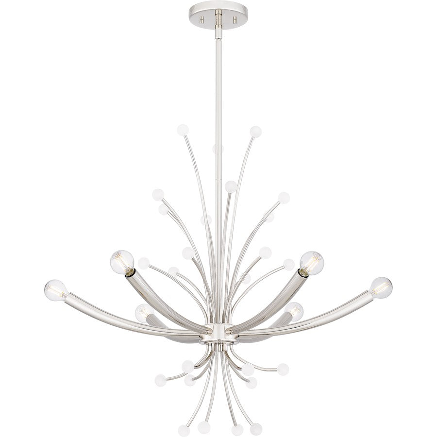 Quoizel Kiera 6 Light Chandelier, Polished Nickel - PCKIE5029PK