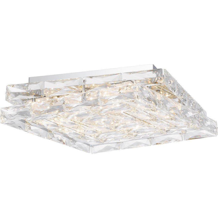 Quoizel Milania Flush Mount, Polished Chrome/Clear - PCMIL1615C