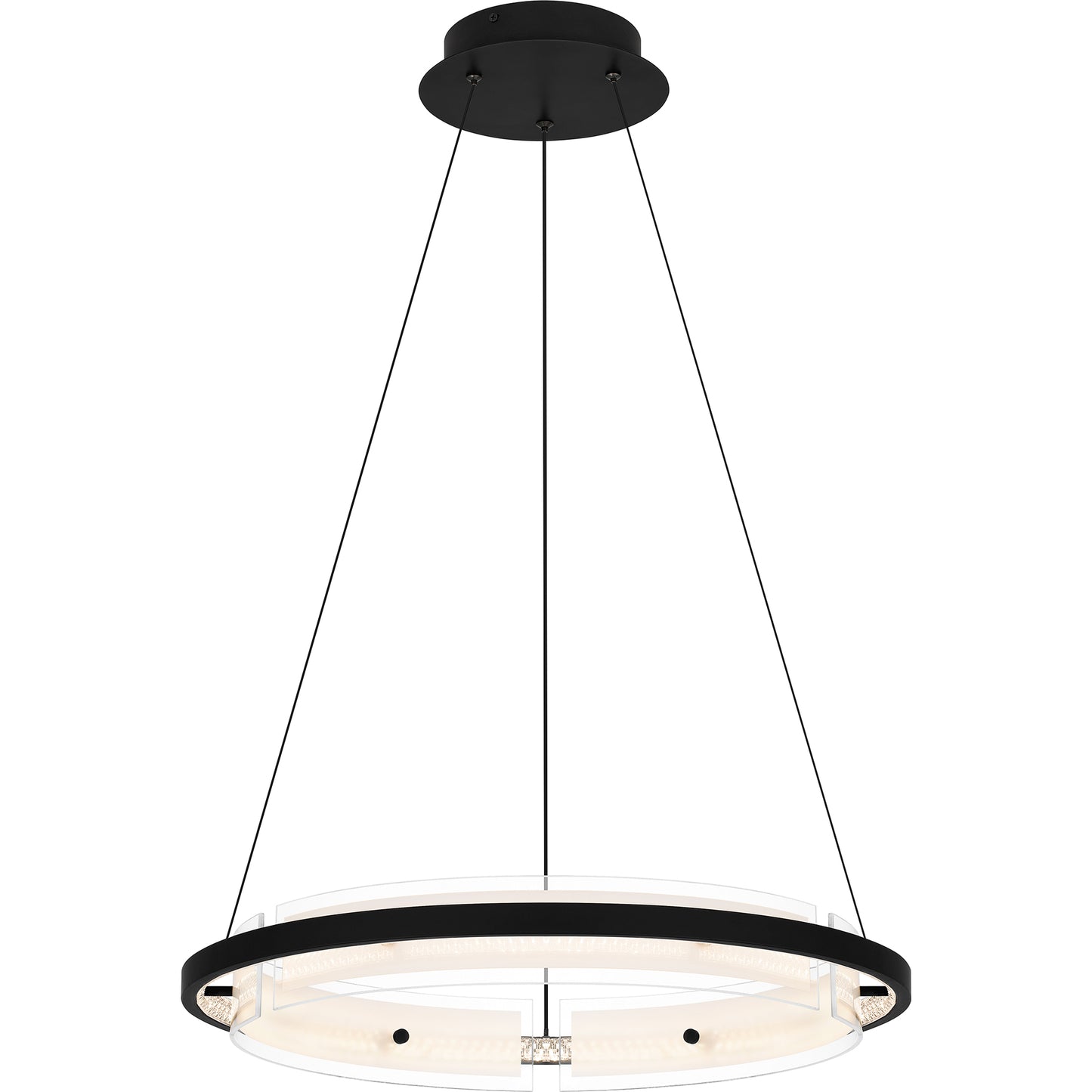 Quoizel Malik Pendant, Matte Black/Clear Glass - PCMLK2820MBK