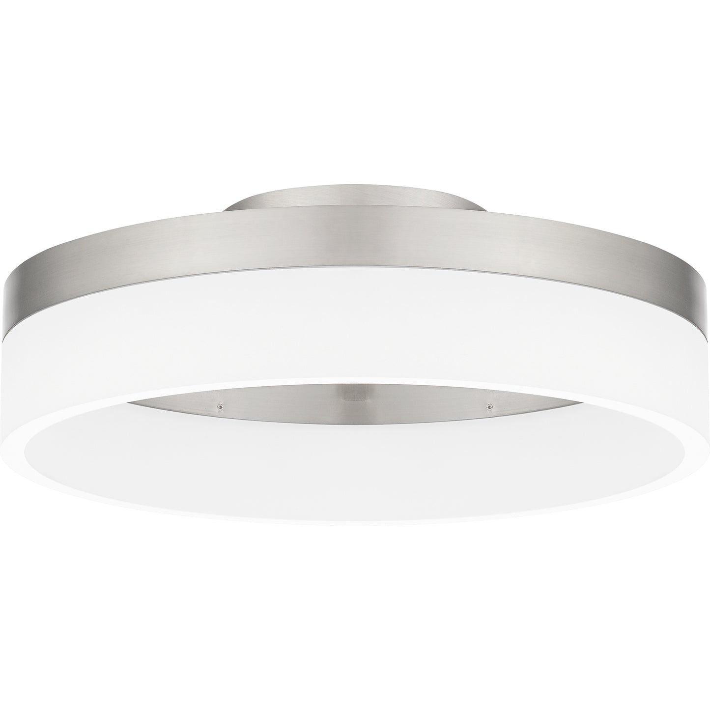 Quoizel Cohen Flush Mount, Brushed Nickel/White Acrylic - PCOH1608BN