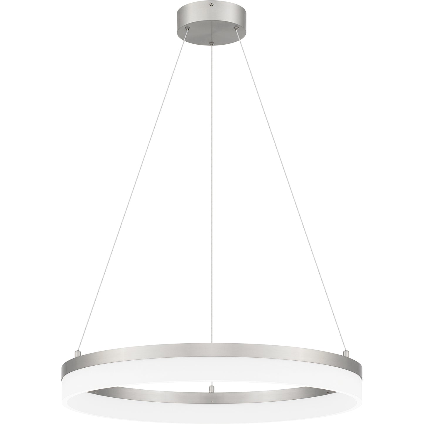 Quoizel Cohen Pendant, Brushed Nickel/White Acrylic - PCOH2824BN