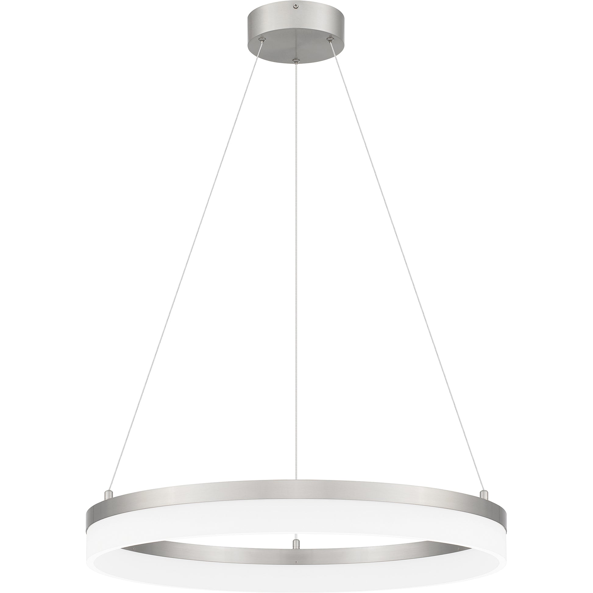 Quoizel Cohen Pendant, Brushed Nickel/White Acrylic - PCOH2824BN