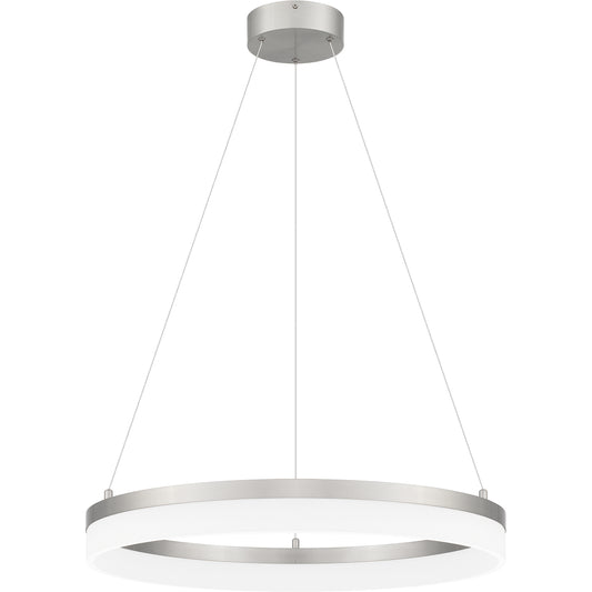 Quoizel Cohen Pendant, Brushed Nickel/White Acrylic - PCOH2824BN