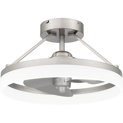 Quoizel Cohen Fan Light, Brushed Nickel/White Acrylic - PCOH3120BN