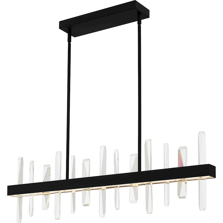 Quoizel Regal Island Light, Matte Black/Clear - PCRGL138MBK