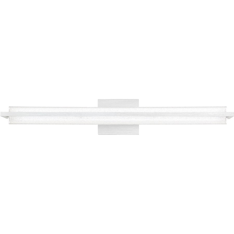 Quoizel Rosalie 30" LED Light Bath, Brushed Aluminum/Crystal Chip - PCRO8530BRA