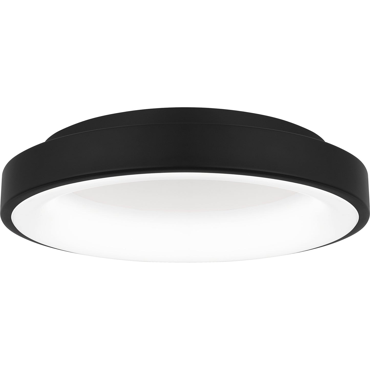 Quoizel Stanton Flush Mount, Matte Black/White Acrylic - PCSTA1613MBK