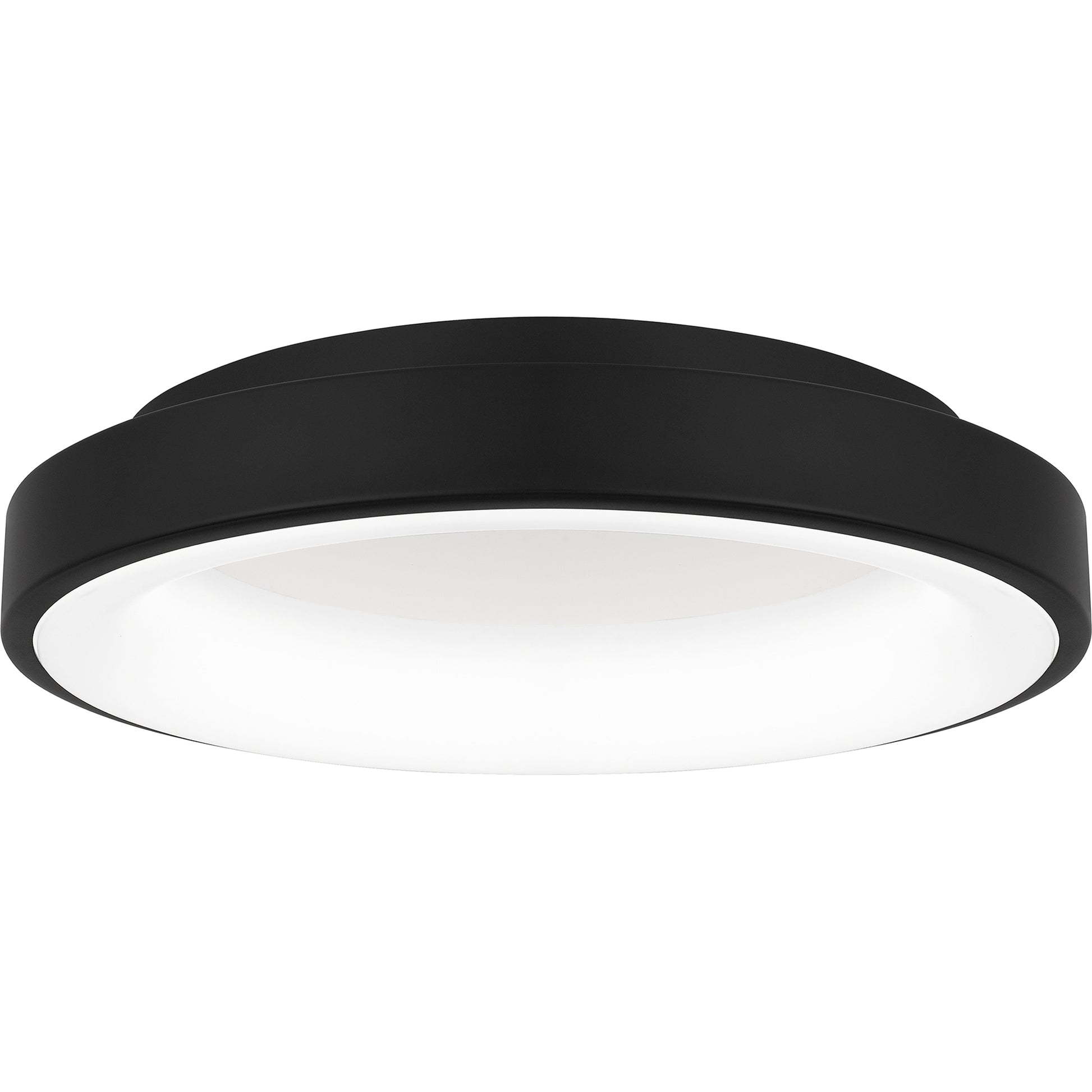 Quoizel Stanton Flush Mount, Matte Black/White Acrylic - PCSTA1613MBK