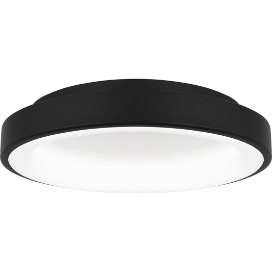 Quoizel Stanton Flush Mount, Matte Black/White Acrylic - PCSTA1613MBK