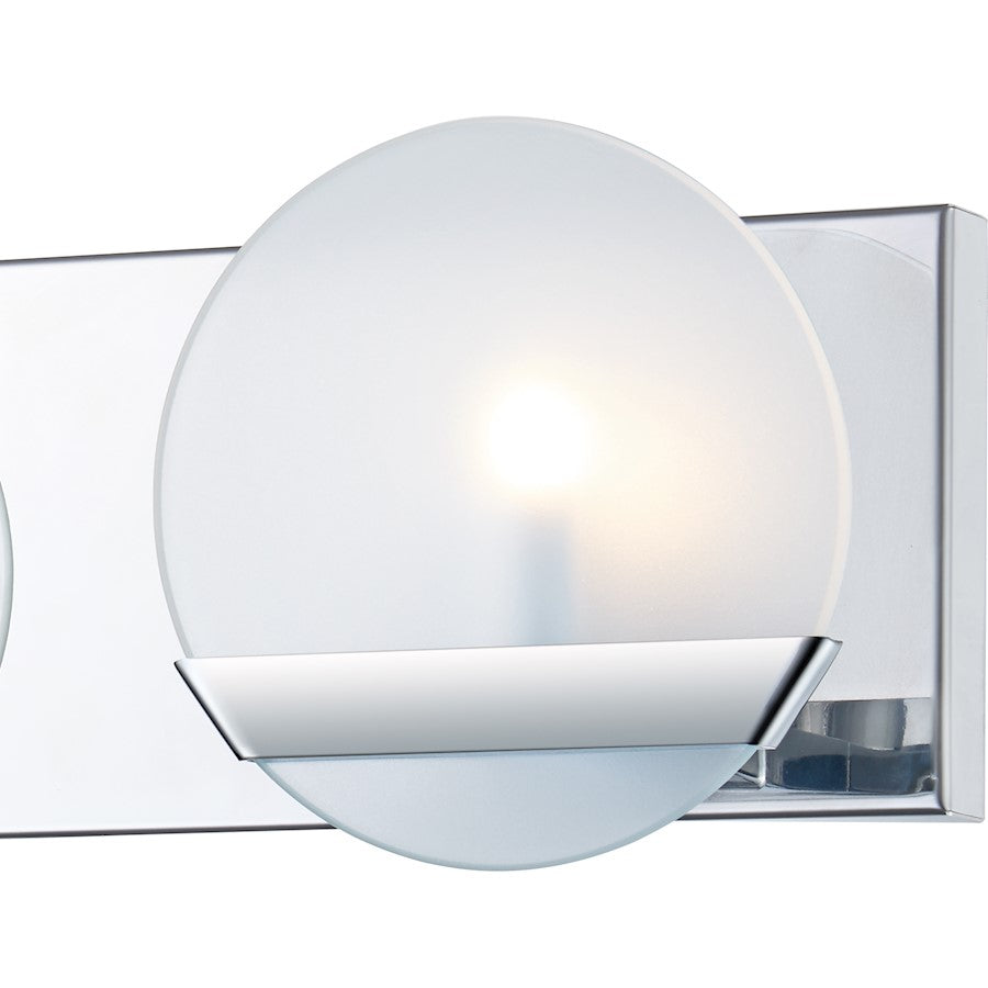 3 Light Bathroom Vanity Light, Polished Chrome