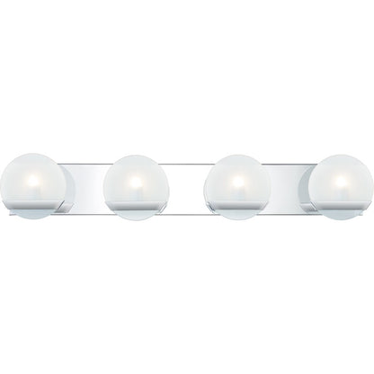 4 Light Bathroom Vanity Light, Polished Chrome