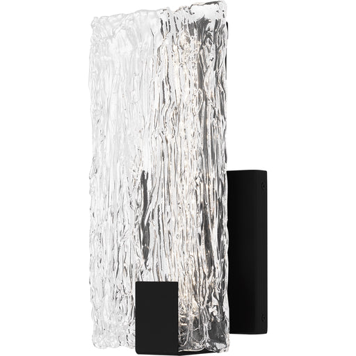 Quoizel Winter Wall Sconce, Matte Black/Clear Textured - PCWR8506MBK