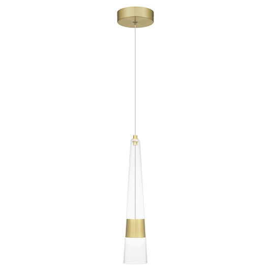 Quoizel Zia Mini Pendant, Satin Gold/Clear - PCZIA1503SD