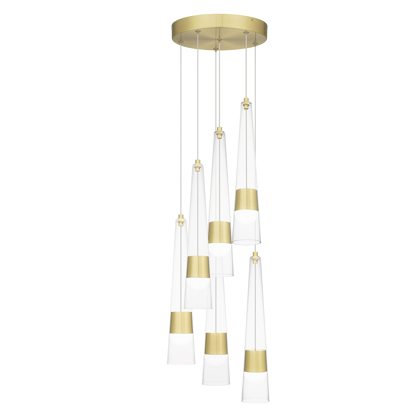 Quoizel Zia Pendant, Satin Gold/Clear - PCZIA2813SD