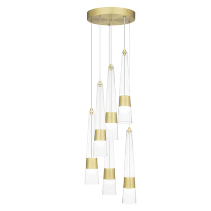 Quoizel Zia Pendant, Satin Gold/Clear - PCZIA2813SD