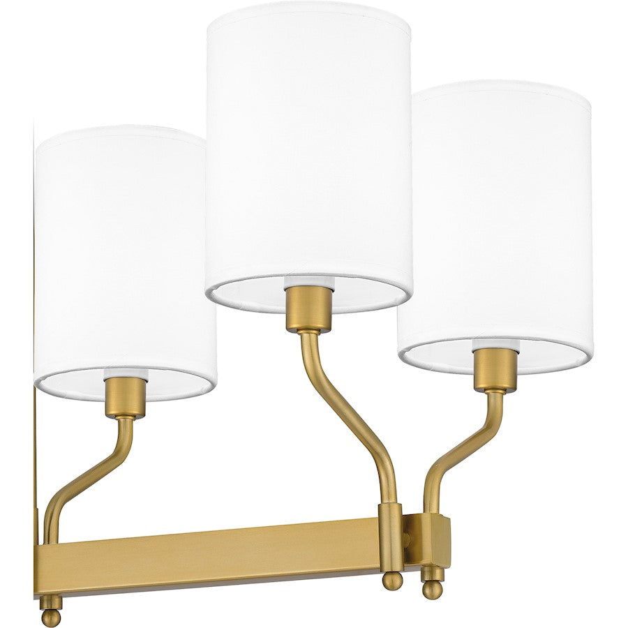 Quoizel Parkington 8 Light Island Light, Aged Brass/White