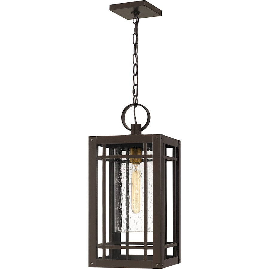 Quoizel Pelham 1 Light Outdoor Hanging Lantern, Western Bronze