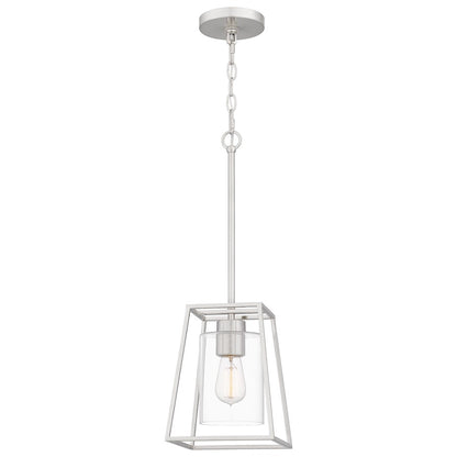 1 Light Mini Pendant, Brushed Nickel