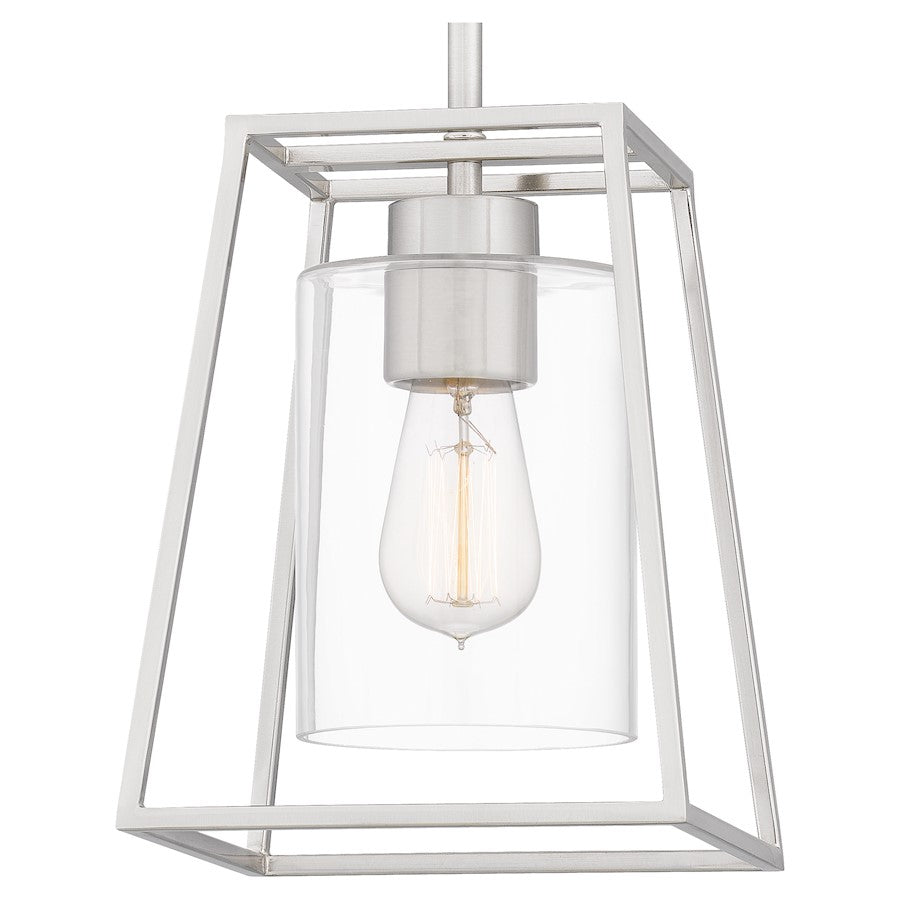 1 Light Mini Pendant, Brushed Nickel