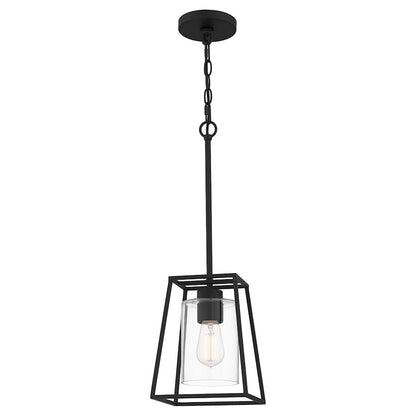 1 Light Mini Pendant, Matte Black