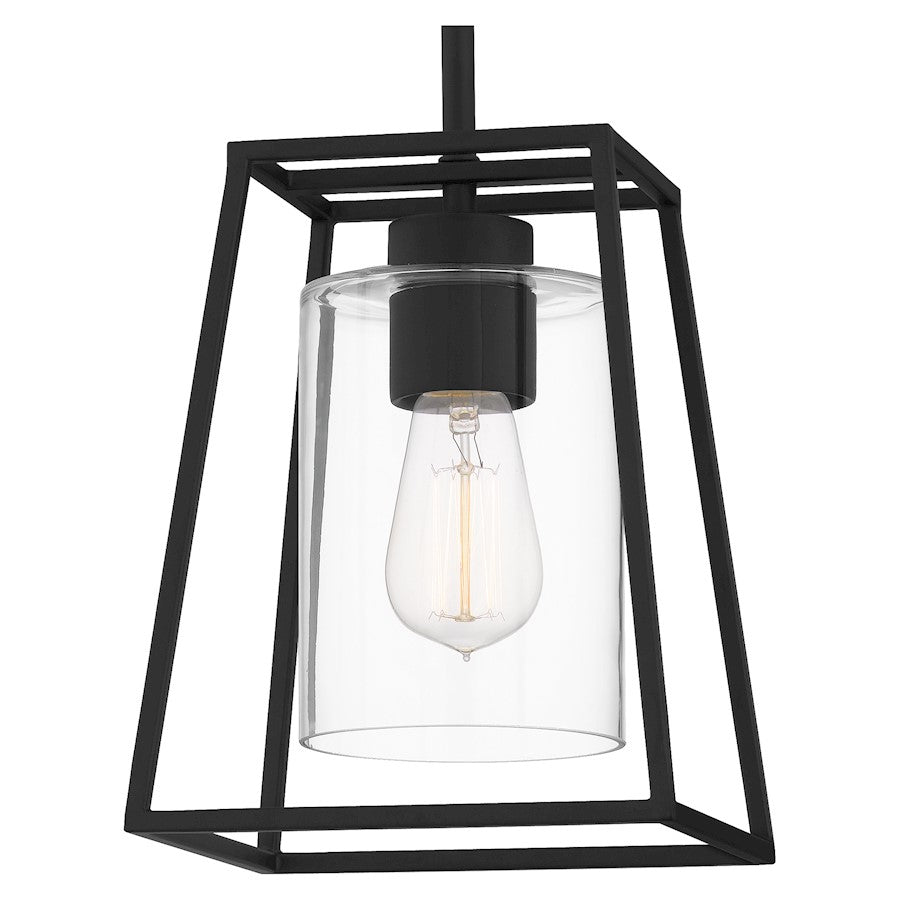 1 Light Mini Pendant, Matte Black