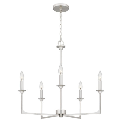 Quoizel Prescott 5 Light Chandelier, Brushed Nickel - PRC5026BN