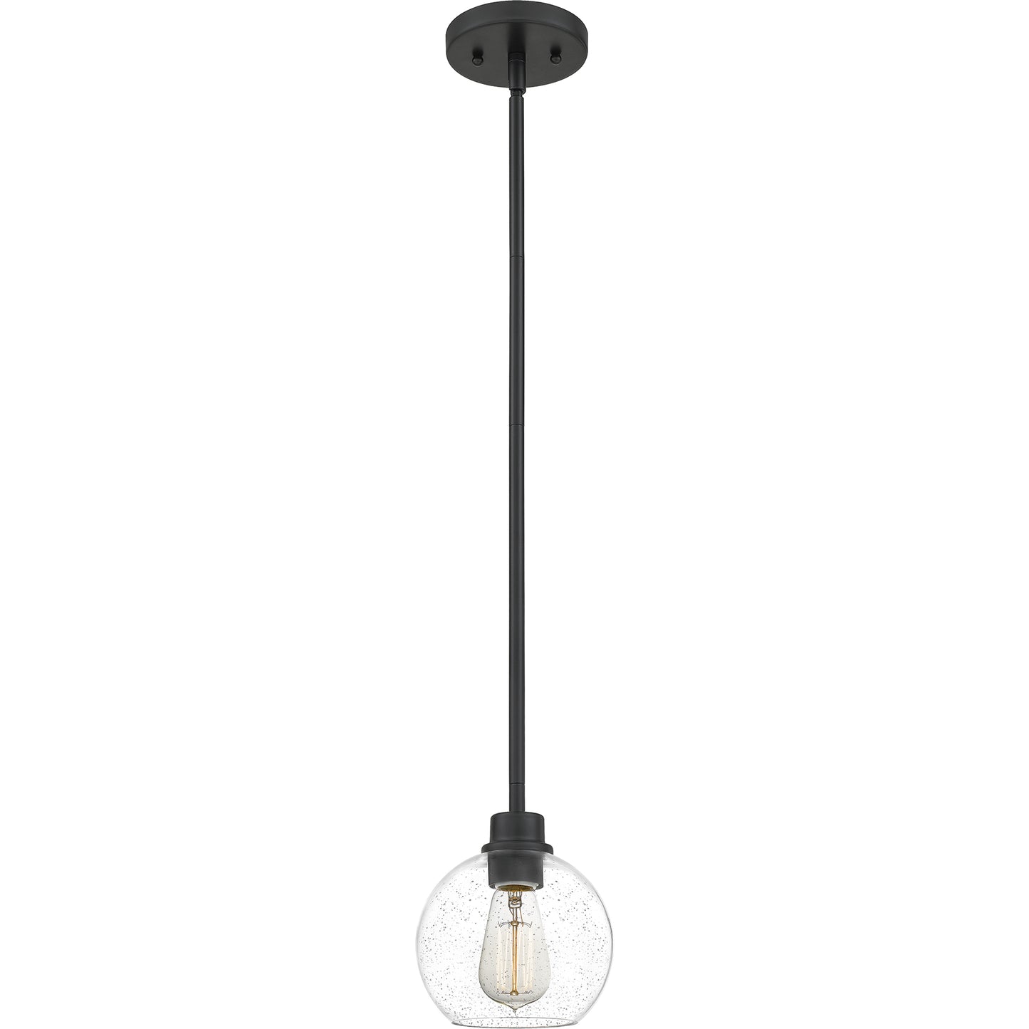 Quoizel Pruitt 1 Light Mini Pendant, Brushed Nickel/Seedy - PRUS1507BN