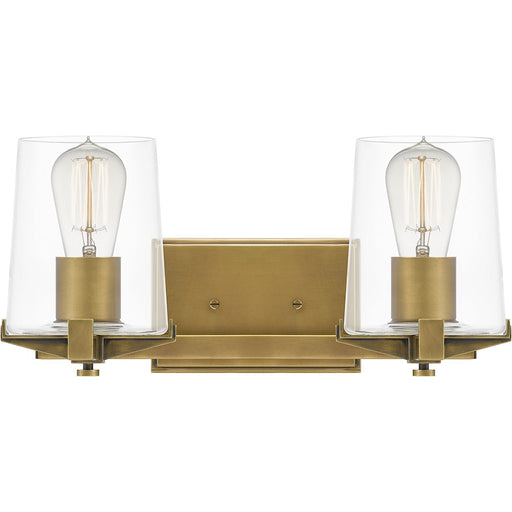 Quoizel Perry 2 Light Bath Vanity, Weathered Brass - PRY8616WS