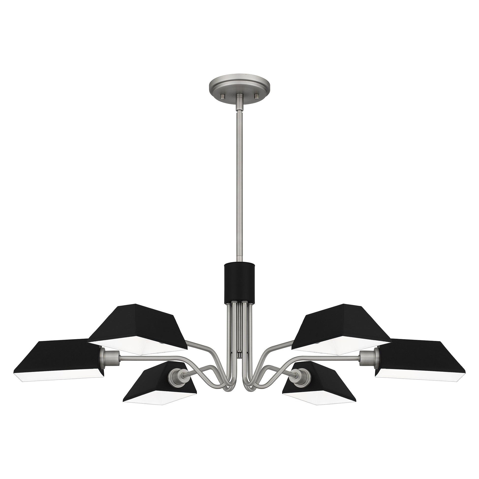 Quoizel Sienna 6 Light Chandelier, Aged Brass/Metal Shade - QCH5350AB