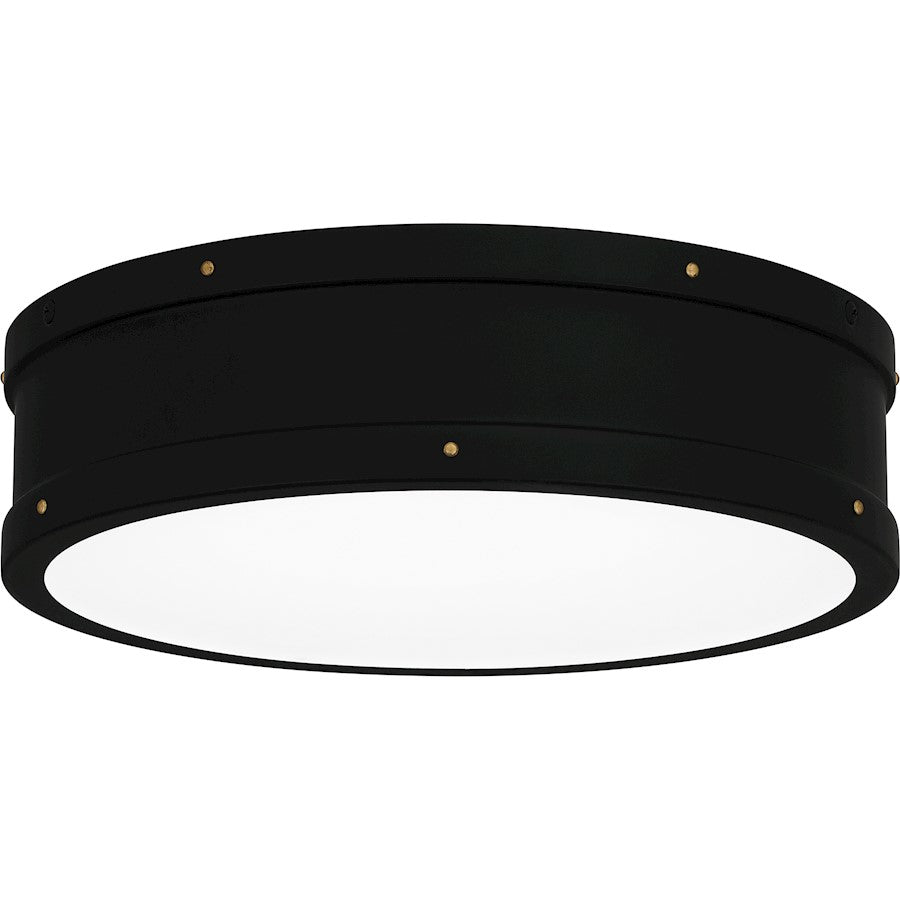 Quoizel Flush Mount, Matte Black/Etched - QF5224MBK