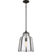 Quoizel Haverford 1 Light Pendant, Rustic Black/Clear Seeded - QF5228RK