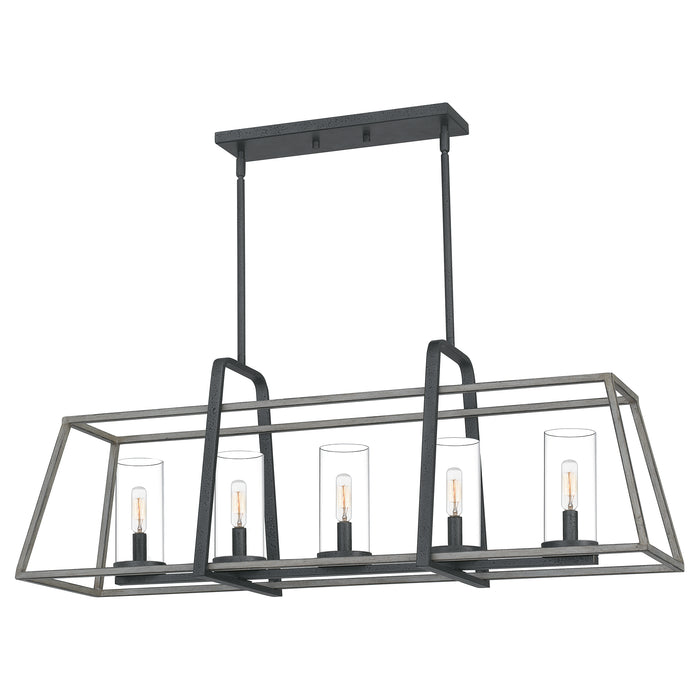 Quoizel Lincoln 5 Light Island Chandelier, Distressed Iron - QF5277DO