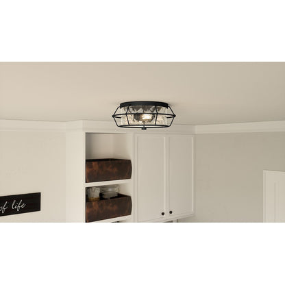 Quoizel Farragut 3 Light Semi-Flush Mount, Water