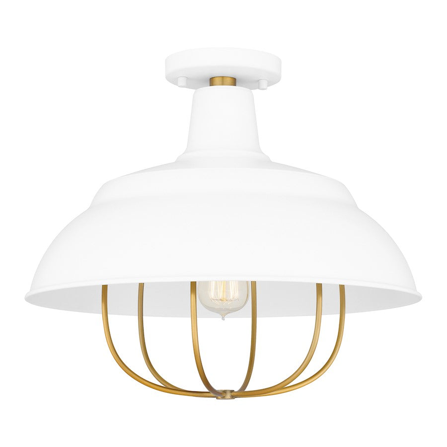 Quoizel Darmody 1 Light Semi-Flush Mount, Metal