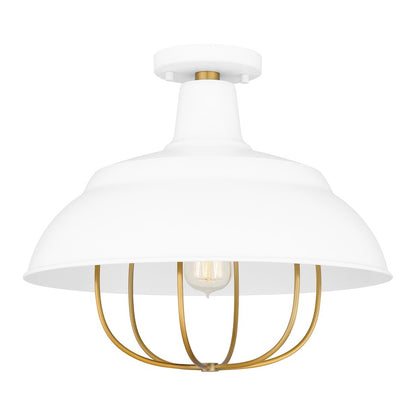 Quoizel Darmody 1 Light Semi-Flush Mount, Metal