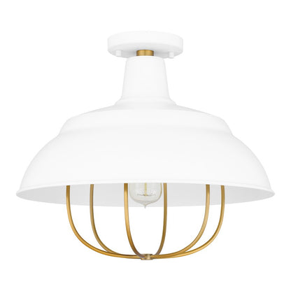 Quoizel Darmody 1 Light Semi-Flush Mount, Metal