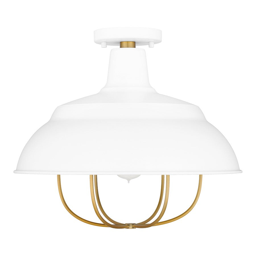 Quoizel Darmody 1 Light Semi-Flush Mount, Metal