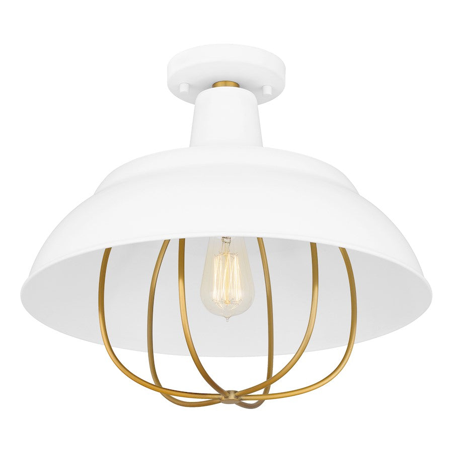 Quoizel Darmody 1 Light Semi-Flush Mount, Metal