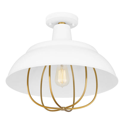 Quoizel Darmody 1 Light Semi-Flush Mount, Metal