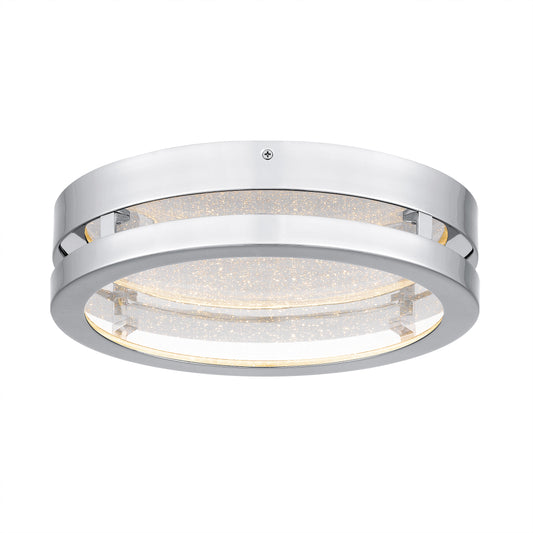 Quoizel Sylvia LED Flush Mount, Polished Chrome/Clear Bubble - QFL5634C