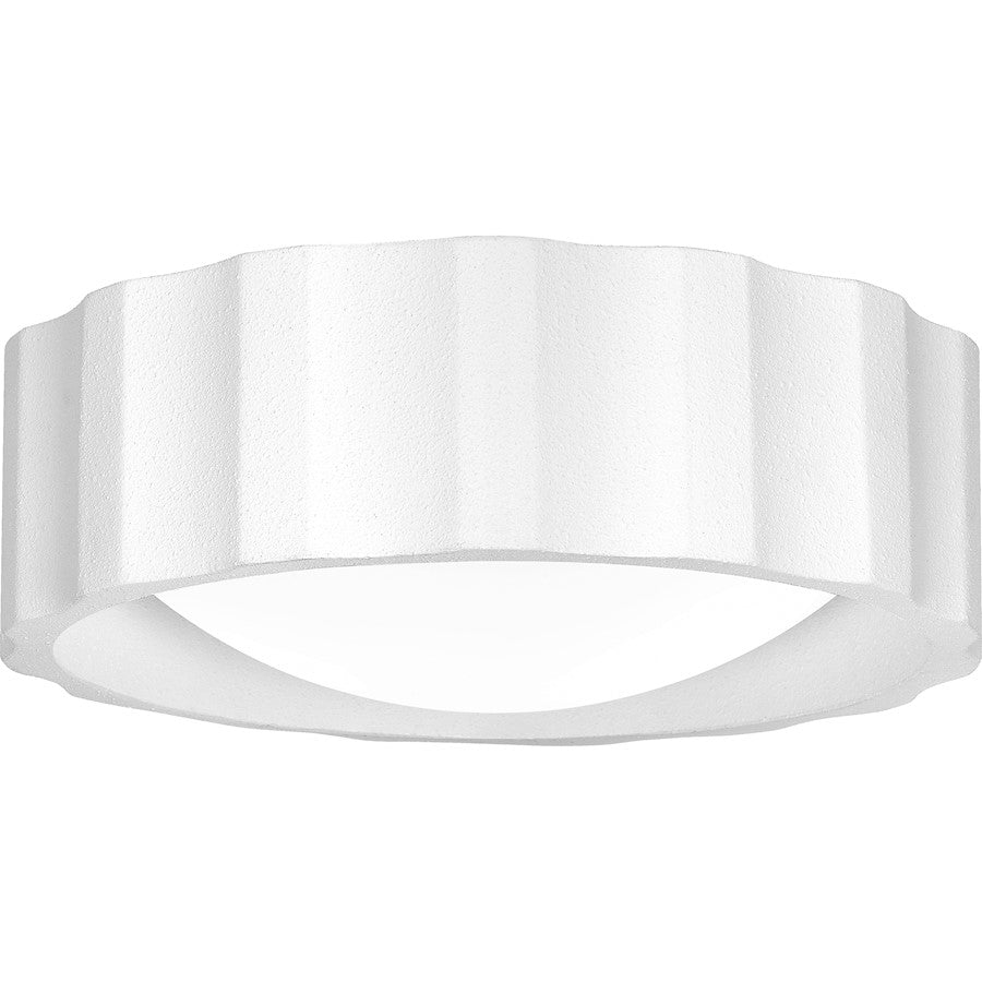 Quoizel 2 Light Flush Mount, Textured White/Opal Etched - QFL6173TW