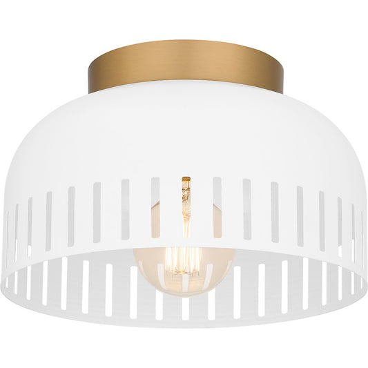 Quoizel 1 Light Flush Mount, Matte White - QFL6208W