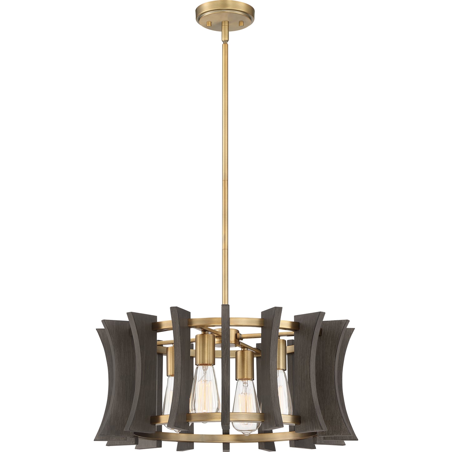 Quoizel Cordelia 4 Light Pendant, Aged Brass - QOP5196AB